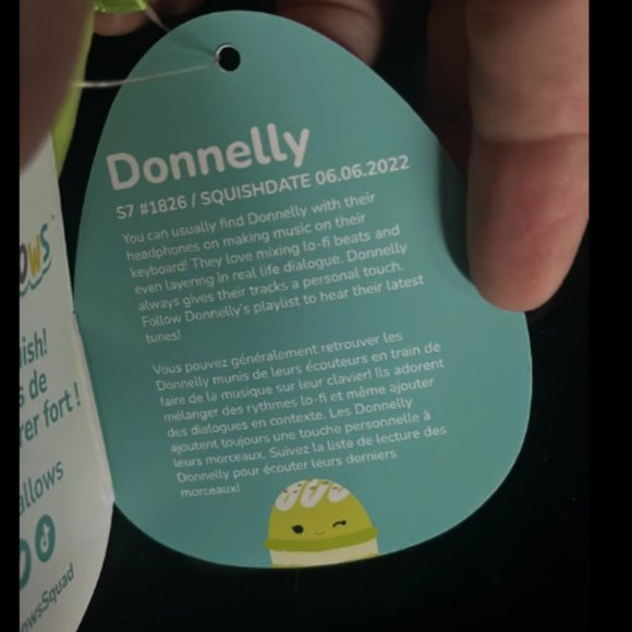 Squishmallow Donnelly the macaron neon green RARE with tags - Picture 5 of 5